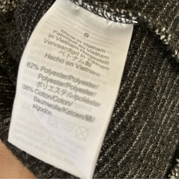J. Crew Women’s Small Tie Front Open Cardigan in Black and White - Picture 6 of 6